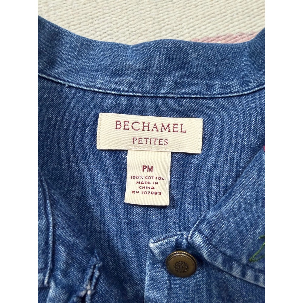 Vintage Embroidered Denim Jacket Floral Cottagecore Prairie Anthro Vibes – PM - Picture 3 of 5